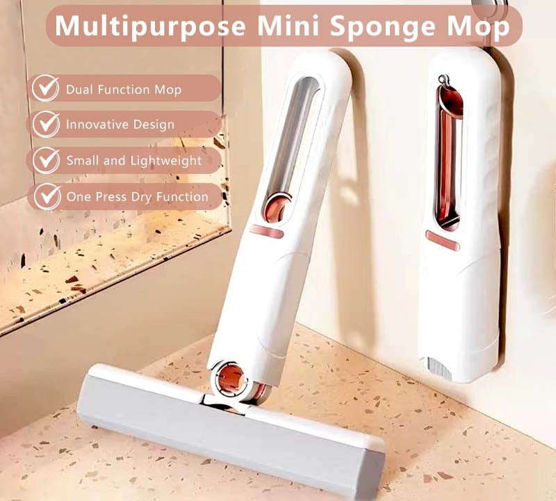 Multipurpose Mini Sponge Mop Portable Mop High Absorption Sponge Dry and Wet Mop