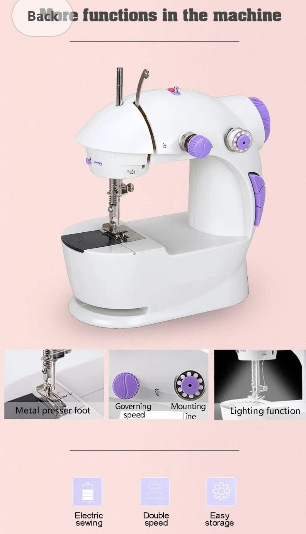 ORLOV® Sewing Machine for Home Tailoring, Silai Machine for Home, Sewing Machine Mini, Sewing Machine, Stitching Machine for Home, Tailoring Machine